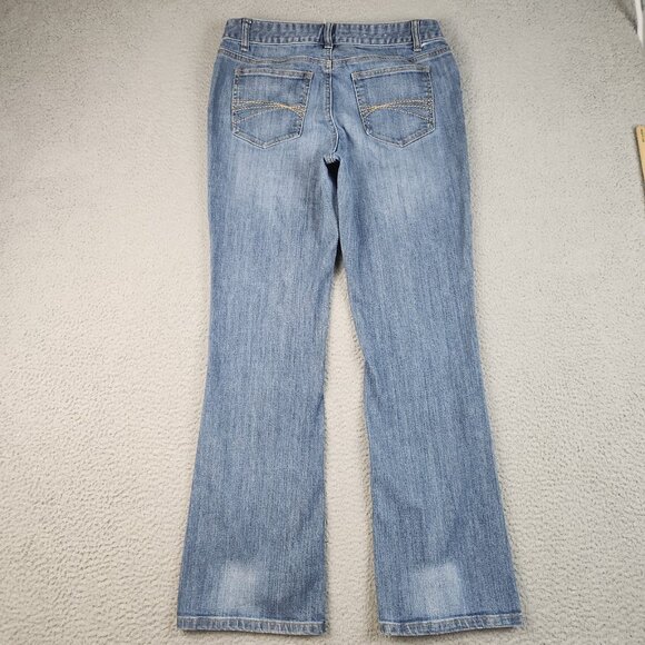 Tommy Hilfiger Jeans Womens 6R Blue Bootcut Whiskered Mid Rise Denim Pants 28x30 - Picture 2 of 9